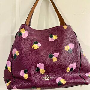 Coach Edi Plumb Floral Shoulder Bag